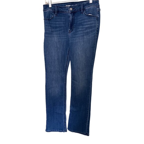 Old Navy Womens Boot-Cut Stretch Jean Sz 8 Medium Wash Cowgirl Western Rodeo - Picture 1 of 10